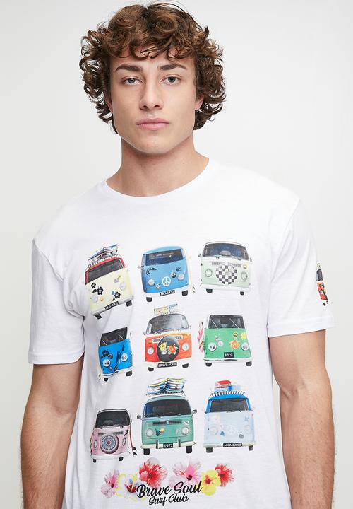 Brave Soul - Crew Neck Tshirt - Optic White