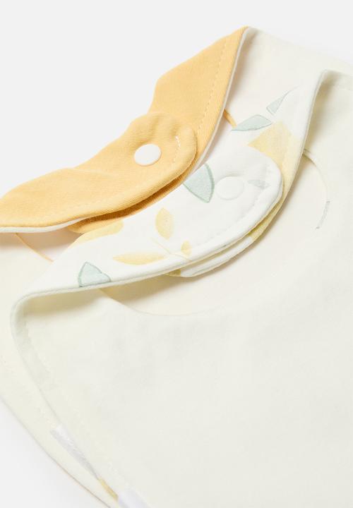 Pop Candy - 2 Pack bib set - yellow & aop