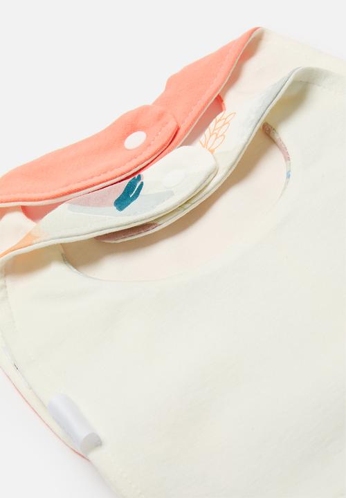 Pop Candy - 2 Pack bib set - orange & aop