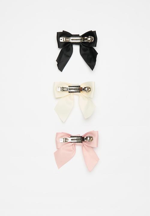 Pop Candy - 3 Pack bow hair clips - multi