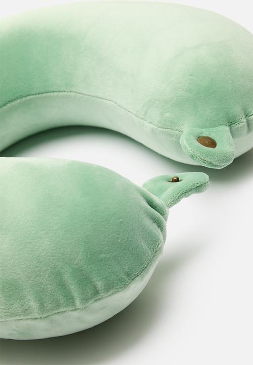 Pop Candy - Travel pillow and eye mask set- green