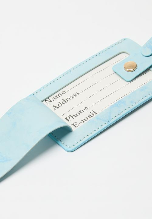 Pop Candy - Passport holder and luggage tag set - blue