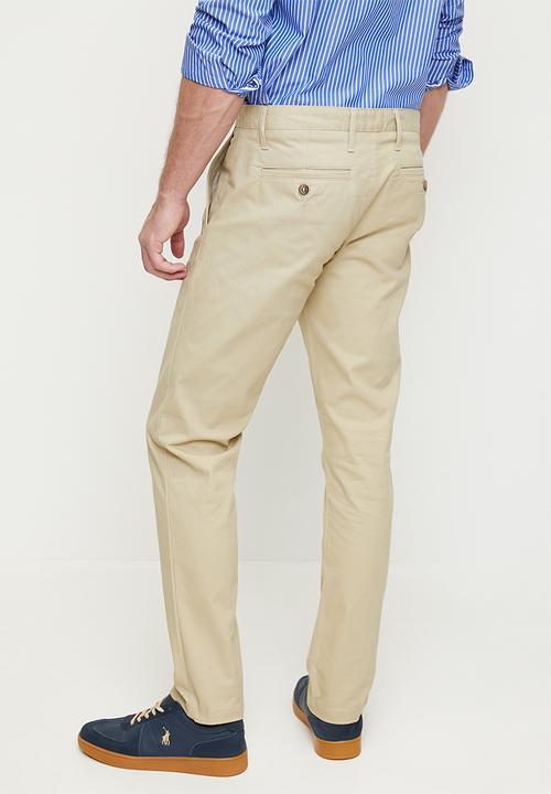 POLO - Venice essential slim leg trouser - stone	