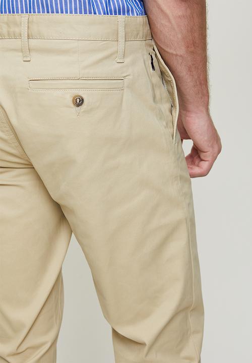 POLO - Venice essential slim leg trouser - stone	
