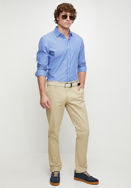 POLO - Venice essential slim leg trouser - stone	