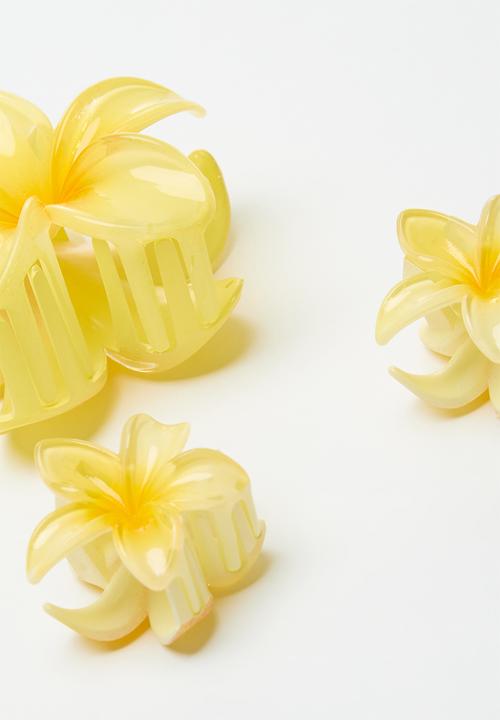 Pop Candy - Three peice flower hairpin set - yellow