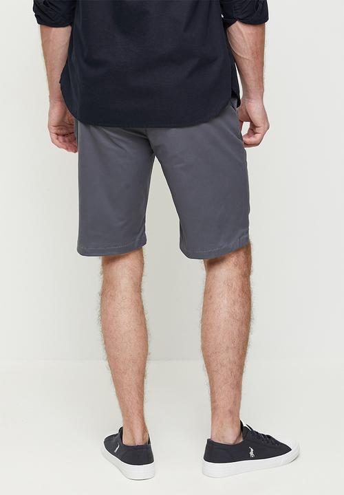 POLO - Ezra essential chino short - dark grey	