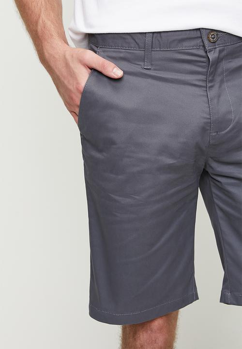 POLO - Ezra essential chino short - dark grey	