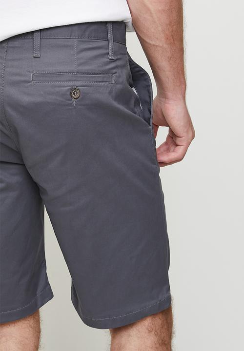 POLO - Ezra essential chino short - dark grey	