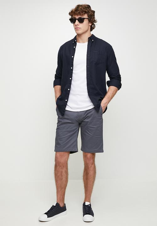 POLO - Ezra essential chino short - dark grey	