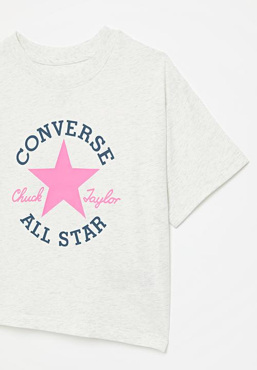 Converse - Cnvg S/S Dissected Ctp T-Shirt - Birch Heather/Slacker Blue