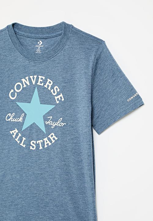 Converse - Cnvb Dissected Chuck Patch Short Sleeve Tee - Slacker Blue Heather