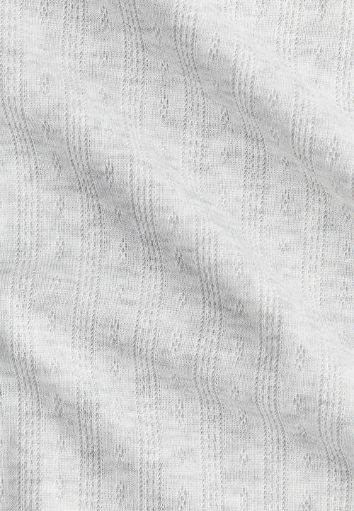H&M - Pointelle-jersey dress - light grey