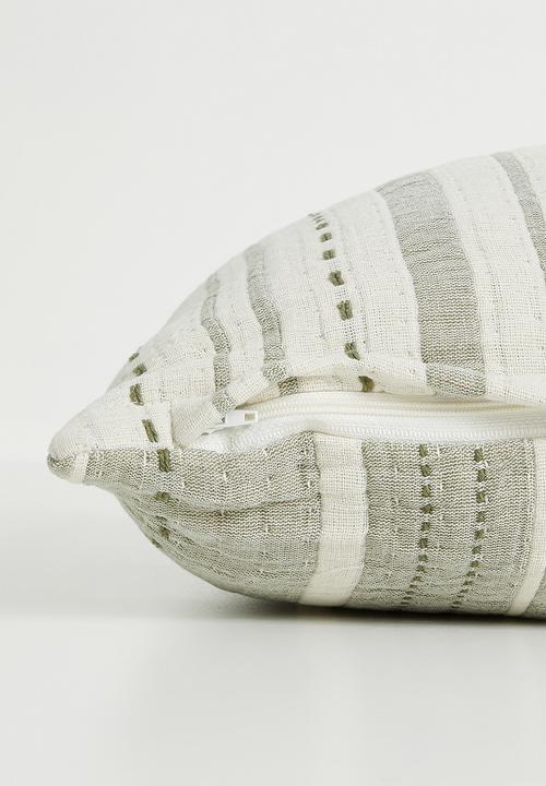 Sixth Floor - Serene Cotton Muslin Cushion Cover - Grey