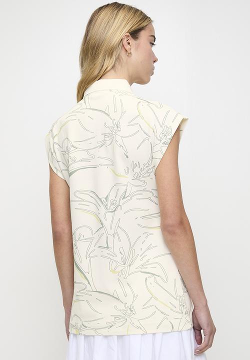 POLO - Wmn Mia s/s Printed Golfer - Sage