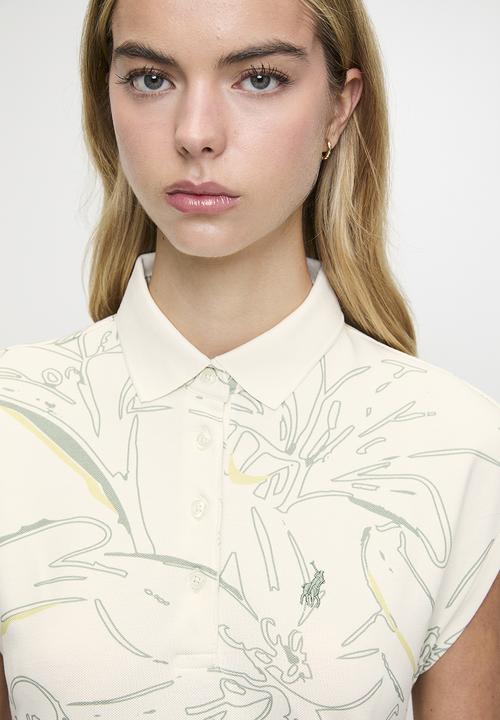 POLO - Wmn Mia s/s Printed Golfer - Sage