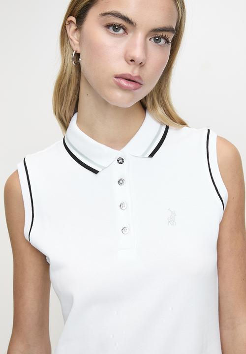 POLO - Wmn Morgan Sl Sport Dress - White
