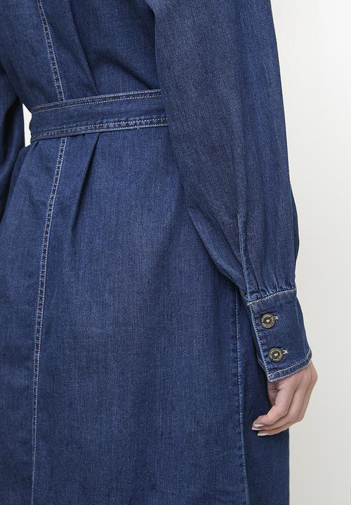 POLO - Wmn Lynn l/s Denim Dress - Dark Wash