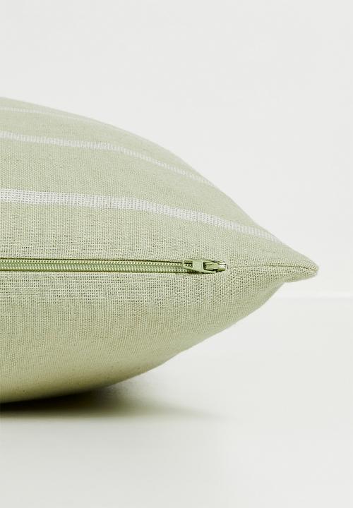 H&S - Stripe outdoor cushion - green 