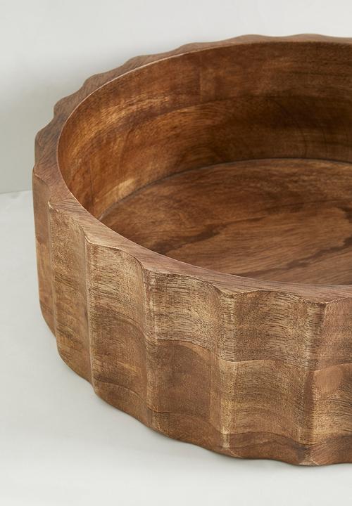 Sixth Floor - Carved wooden salad bowl - natural
