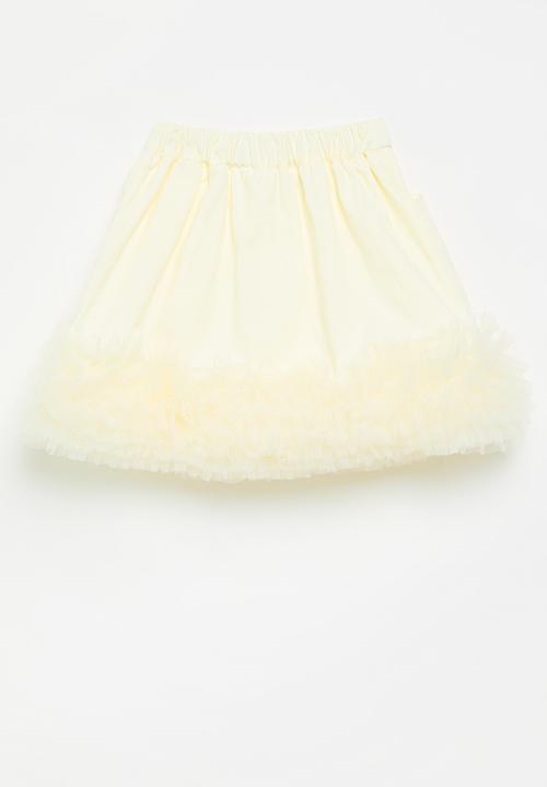 Pop Candy - Layered ruffle skirt - lemon chiffon
