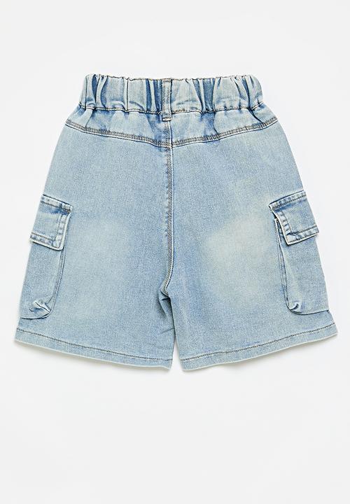 Pop Candy - Denim cargo jeans - blue