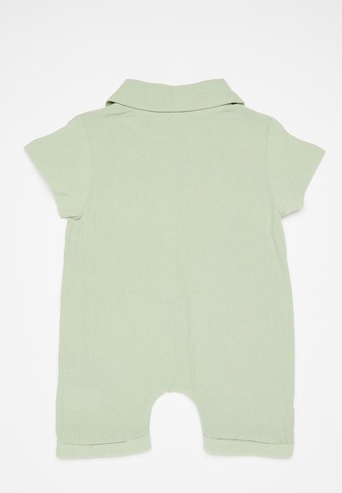 Pop Candy - Collared romper - green