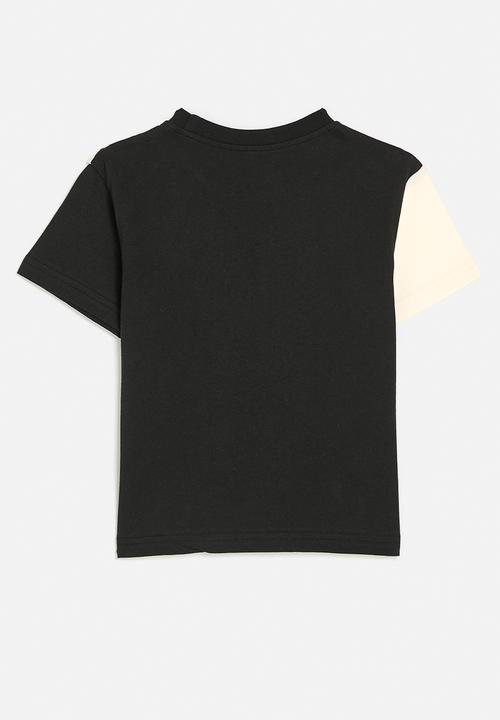 Pop Candy - Colour block tee - black & white