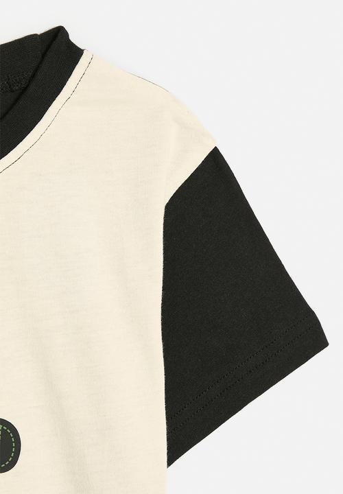 Pop Candy - Colour block tee - black & white