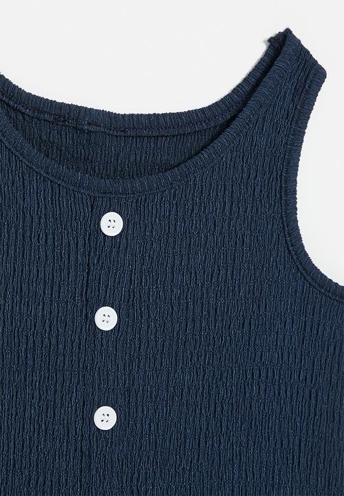 Pop Candy - Button down vest - indigo