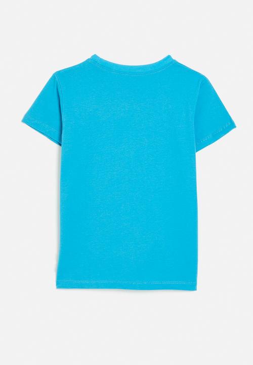 Pop Candy - Shark graphic tee - dark cyan blue