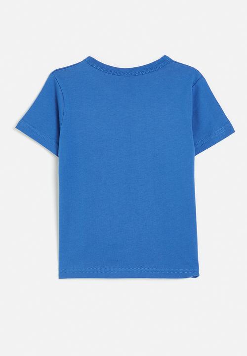 Pop Candy - Skeletal dino graphic tee - true blue