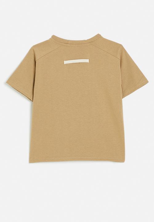Pop Candy - Saddle shoulder tee - camel brown/hope