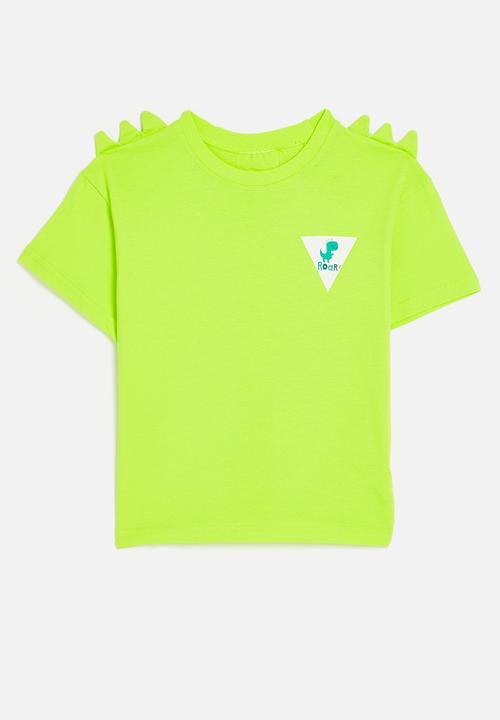 Pop Candy - Tee with 3D dino spikes - bright green 