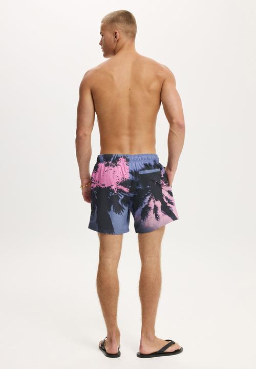Cotton On - Stretch Swim Short - Palms Pink