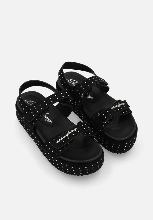 SISSY BOY - Studdy platform - black