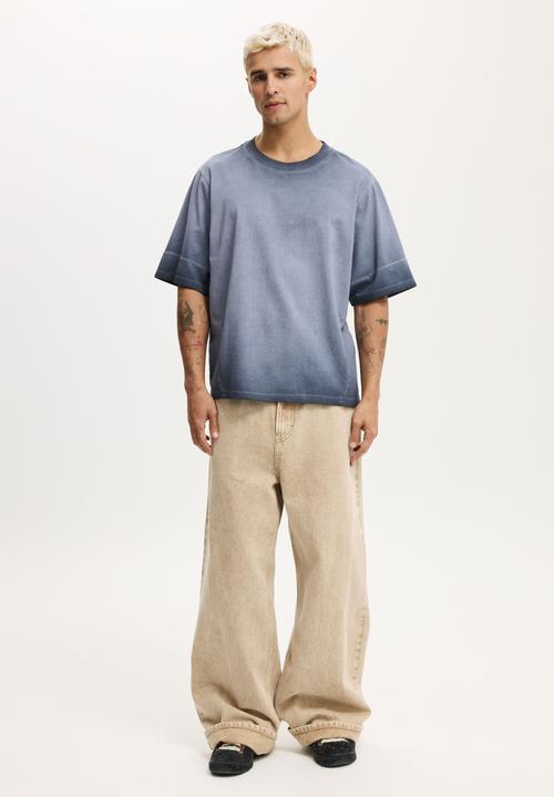 Cotton On - Cropped Fit Y2K T-shirt - True Navy Panel