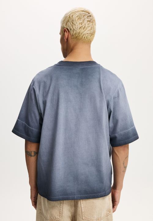 Cotton On - Cropped Fit Y2K T-shirt - True Navy Panel
