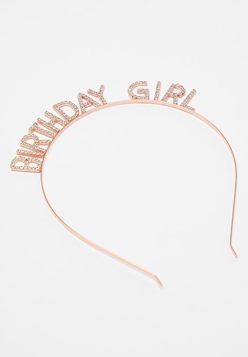 Pop Candy - Tiara & sash - rose gold/birthday girl