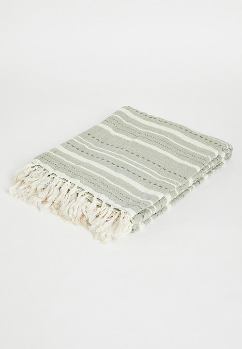 Sixth Floor - Serene Cotton Muslin Throw - Grey