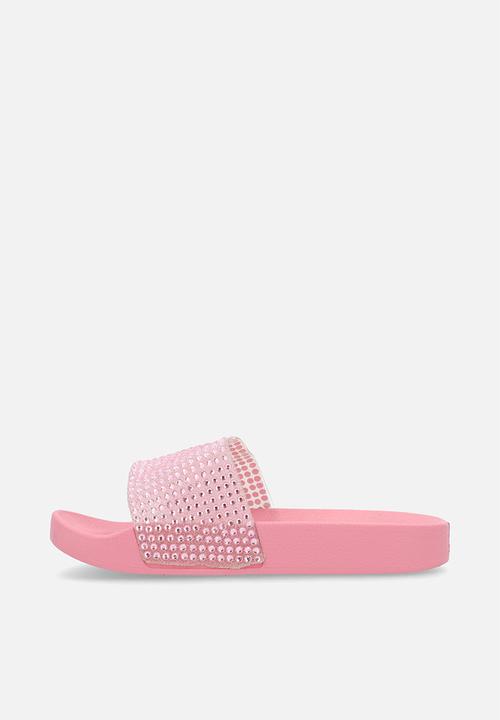 Pop Candy - Mettalic slide sandals-pink