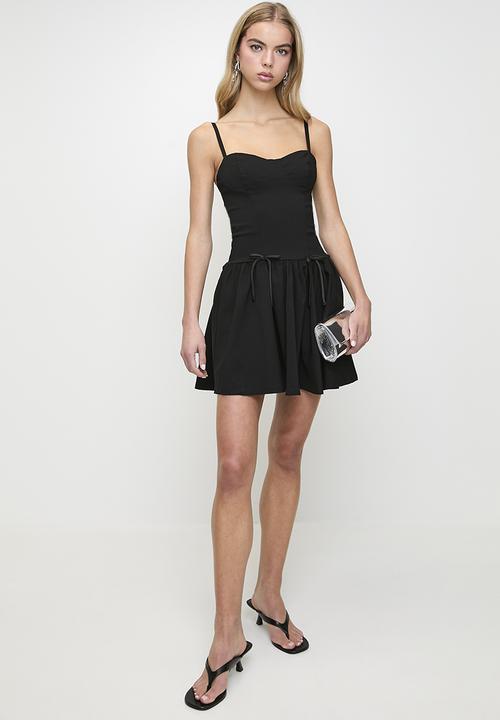 SISSY BOY - Dream On: Mini Dress With A Dropped Waist And Gauging - Black