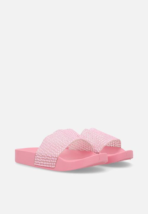Pop Candy - Mettalic slide sandals-pink