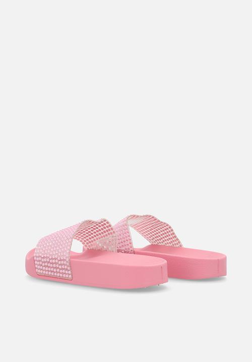 Pop Candy - Mettalic slide sandals-pink