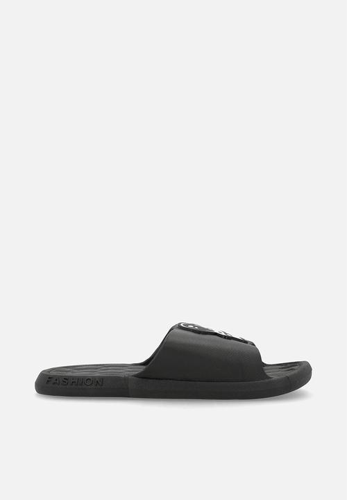Pop Candy - Astro slide sandals - black