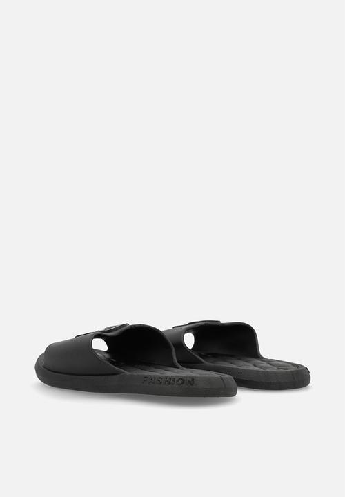 Pop Candy - Astro slide sandals - black