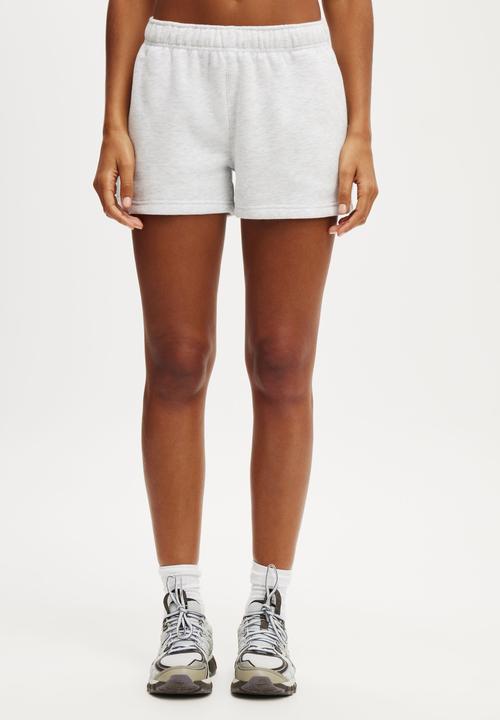 Cotton On - Plush Essential Gym Short - Core Cloudy Grey Marle