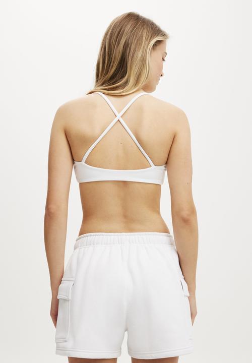 Cotton On - Ultra Soft Minimal Strappy Crop - White