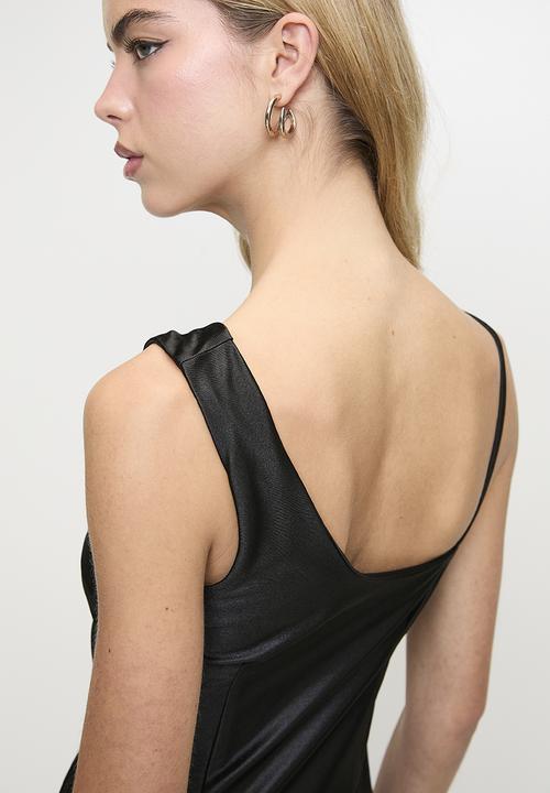 SISSY BOY - Asymmetric Maxi Dress With Ruching - Black