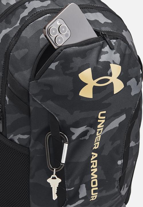 Under Armour - UA Hustle 6.0 Backpack - Black / Black / Metallic Gold